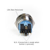 25mm Stainless Steel Button With Orange LED